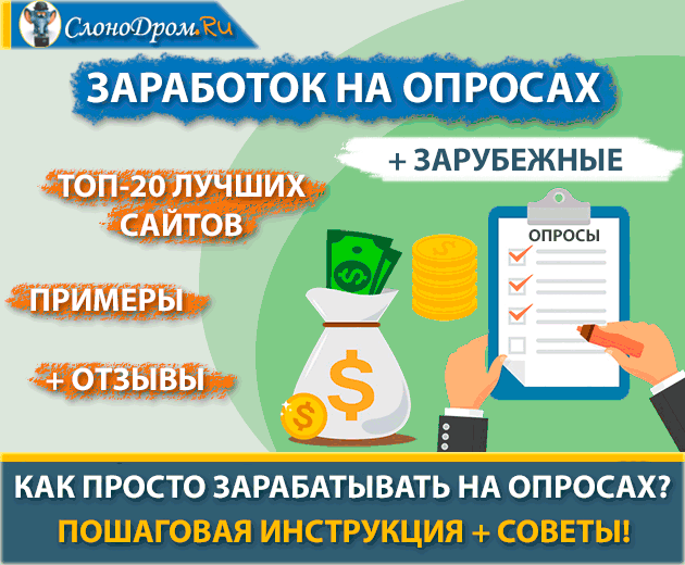 Заработок на опросах в интернете без вложений 