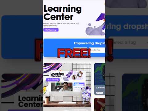 Learning center is completely FREE for Dropify Dropshippers #business #dropshipping #onlinebusiness